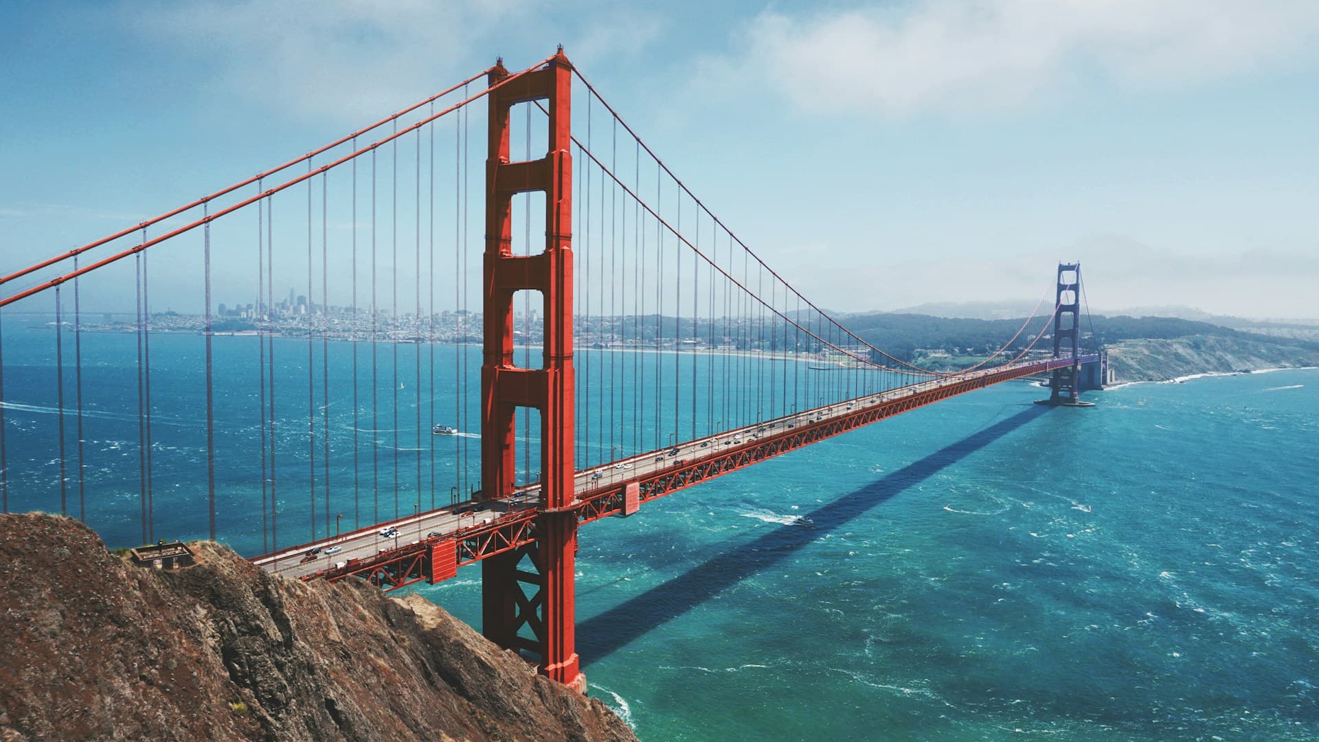 Golden Gate Bridge with San Francisco skyline